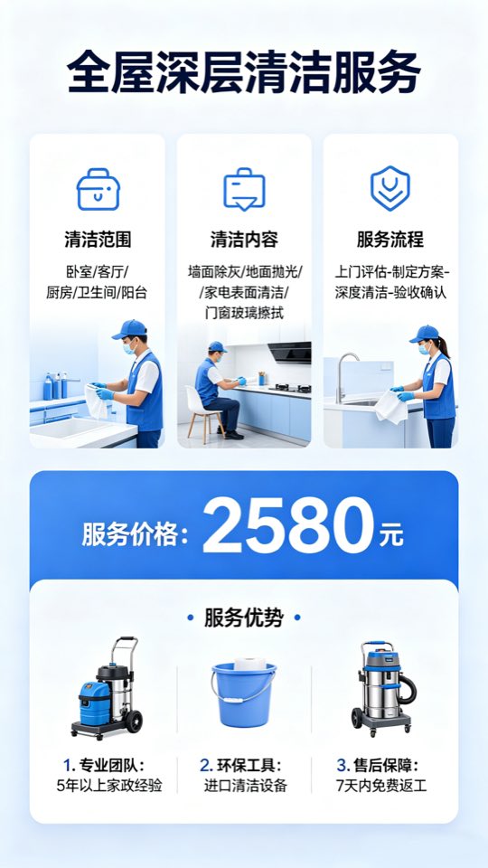 快通俠香港家政清潔服務示意